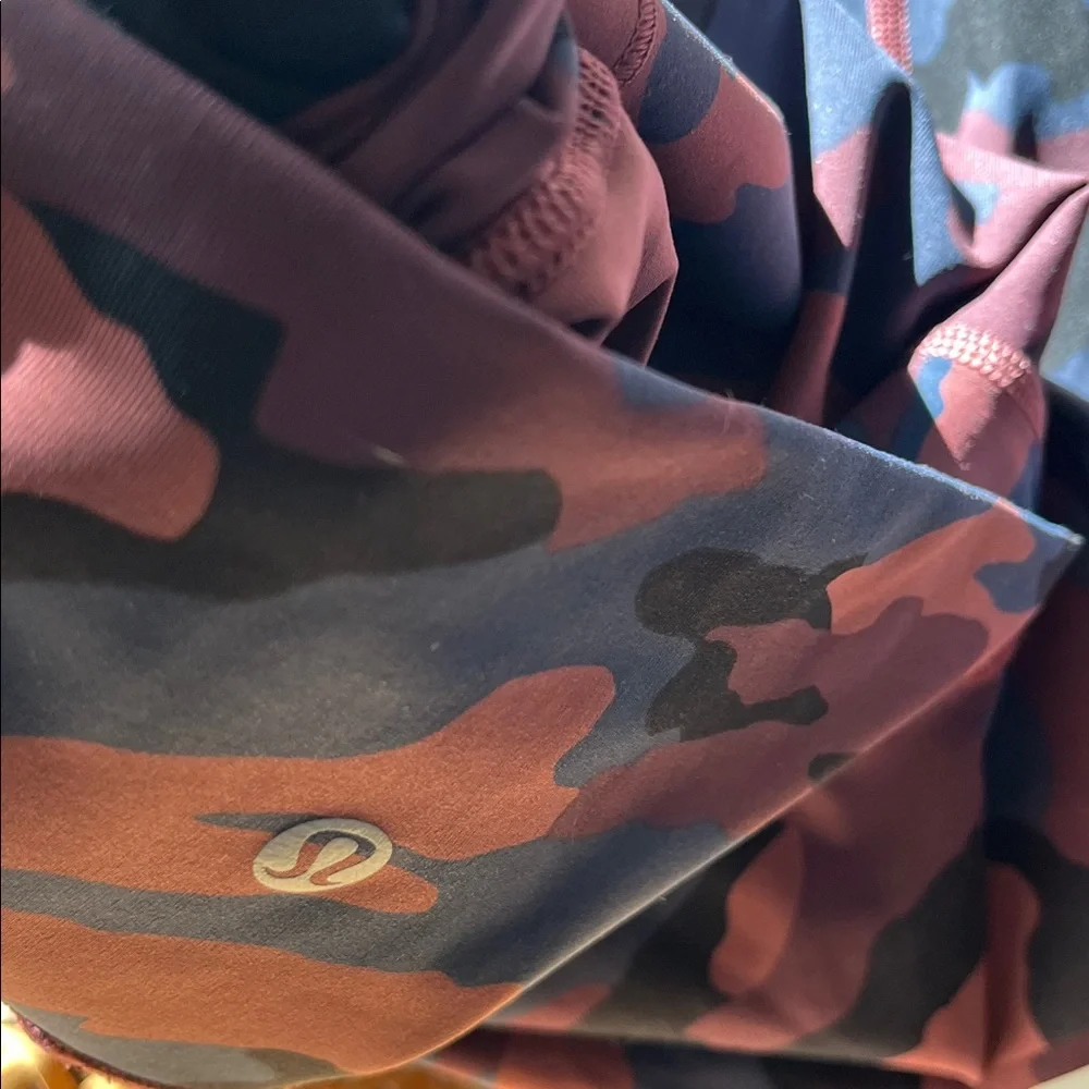 Lululemon Wunder Under Hi Rise Leggings Smokey Camo Sz 4